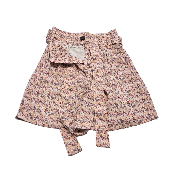 Zara Pink and White High Waist Bubble Shorts Tie Front (New) - Picture 8 of 12